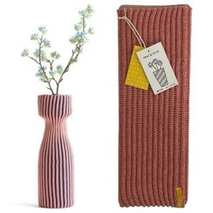 VERLOOP Knits Vase Planter Sleeve ‘Fits Most Tall Vases’ Rose Pink Modern NWT